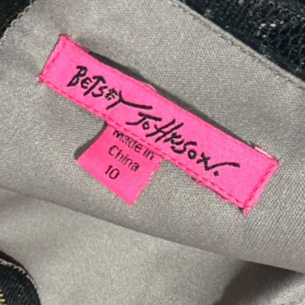 Betsey Johnson Retro 50s Fit & Flare Black Polka Dot Dress - Size 10/M - Picture 8 of 9